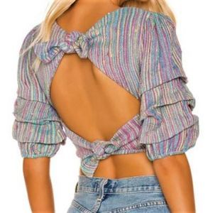 Majorelle Gabby Crop Top Rainbow 🌈 striped